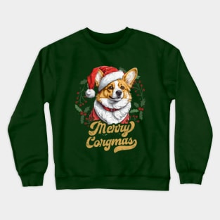 Merry Corgmas Christmas Corgi Santa Crewneck Sweatshirt